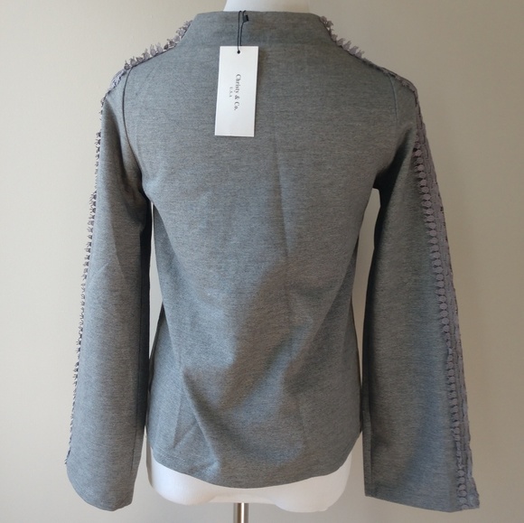 Gray Long Sleeve - Crocheted Sleeve - Picture 6 of 8